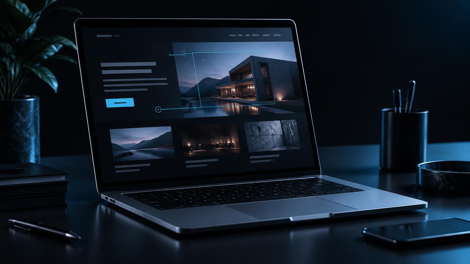 Laptop showing a website being improved